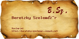 Beretzky Szelemér névjegykártya